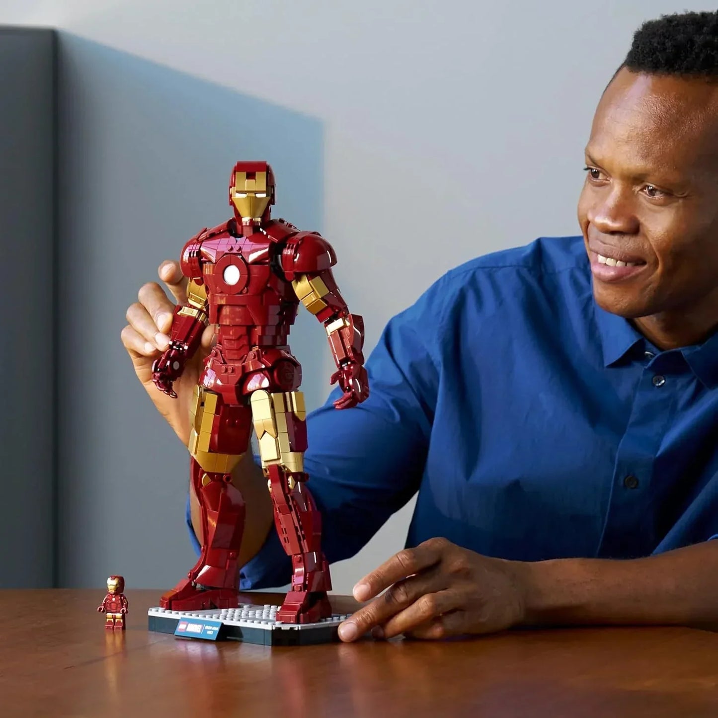 LEGO 76344 Marvel Iron Man Mark 3 – Collectors’ Edition Posable Figure Building Set for Adults