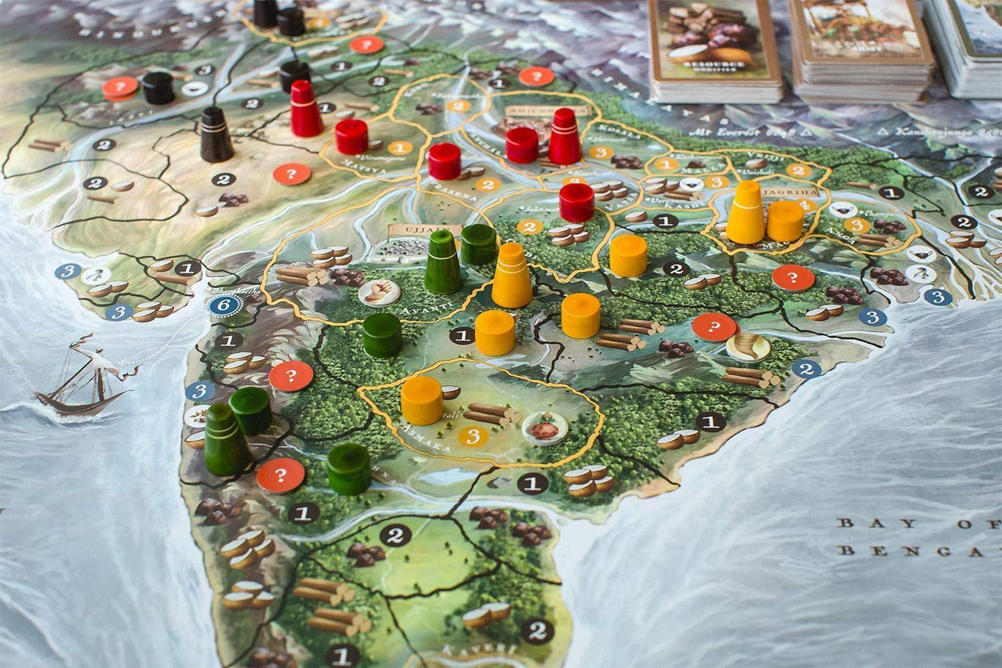 Go India Games - BHARATA 600 BC - Strategy Board Game for Teens, Adults and Family (It Includes 2 Games in one Box!) - Jaiman Toys