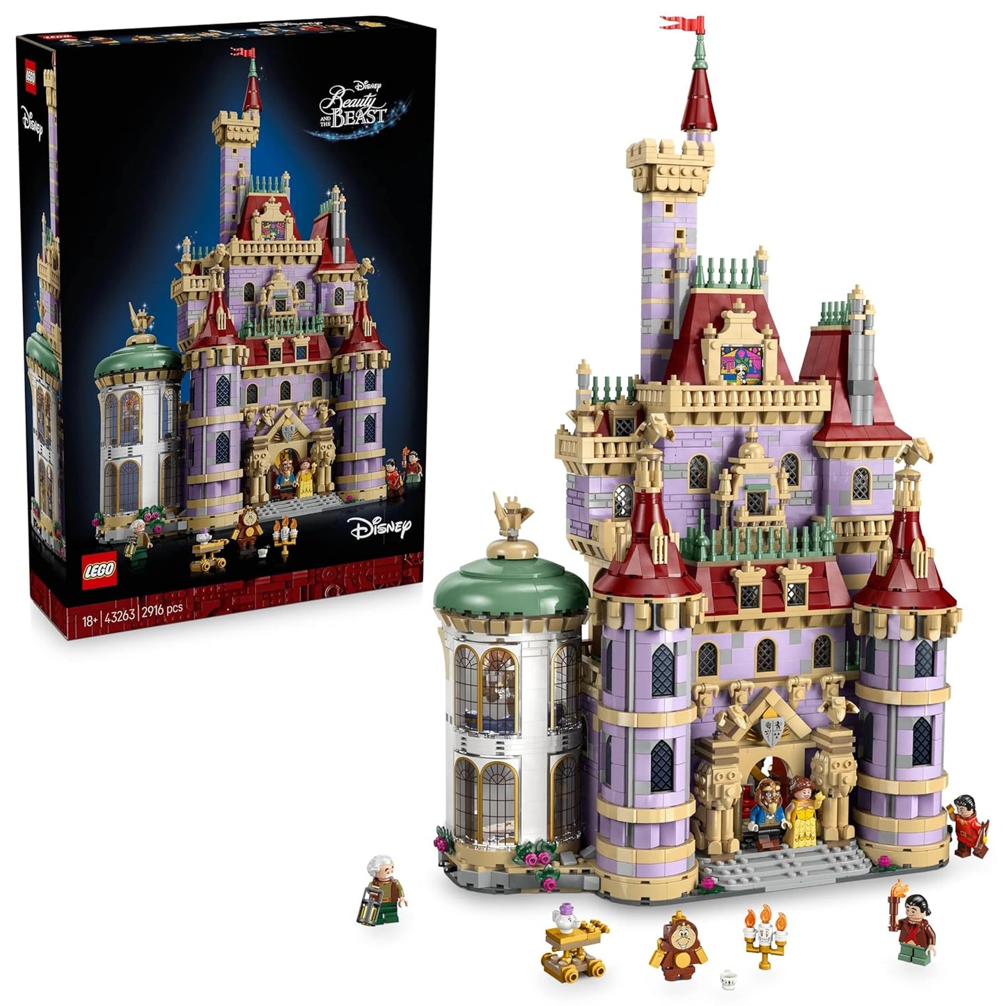 LEGO ǀ Disney Princess Beauty and The Beast Castle Building Kit, Gift-Giving Idea for Fans 43263