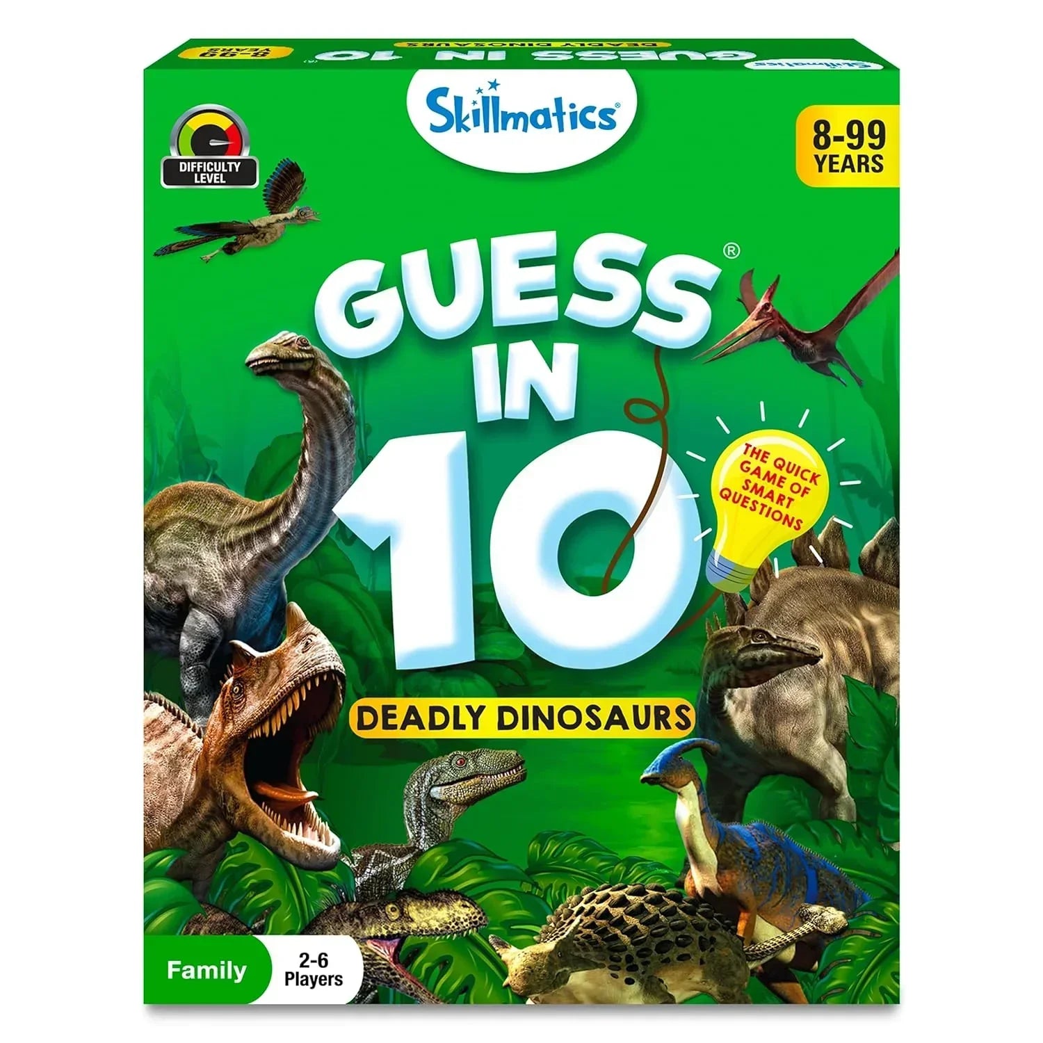 Skillmatics Card Game - Guess in 10 Dinosaurs, Perfect for Boys, Girls, Kids, and Families Who Love Toys, Board Games, Gifts for Ages 8, 9, 10 & Up - Jaiman Toys