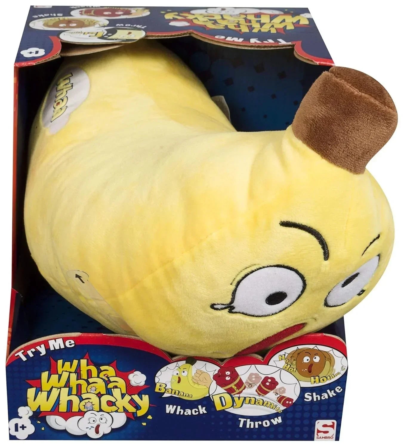 Whaaa Whacky Talking Banana Plush Toy | Sound, Voice & Motion Interactive Soft Toy for Kids | Shake, Whack & Throw – Fun Musical Banana Toy