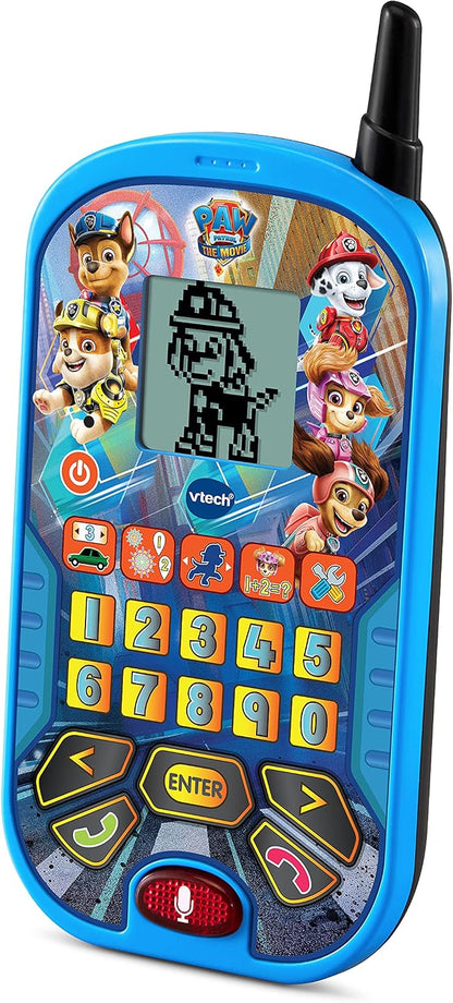 VTech PAW Patrol: The Movie Learning Phone, Blue | Interactive Educational Toy Phone with Voice Chat, 4 Learning Activities & Character Buttons for Kids