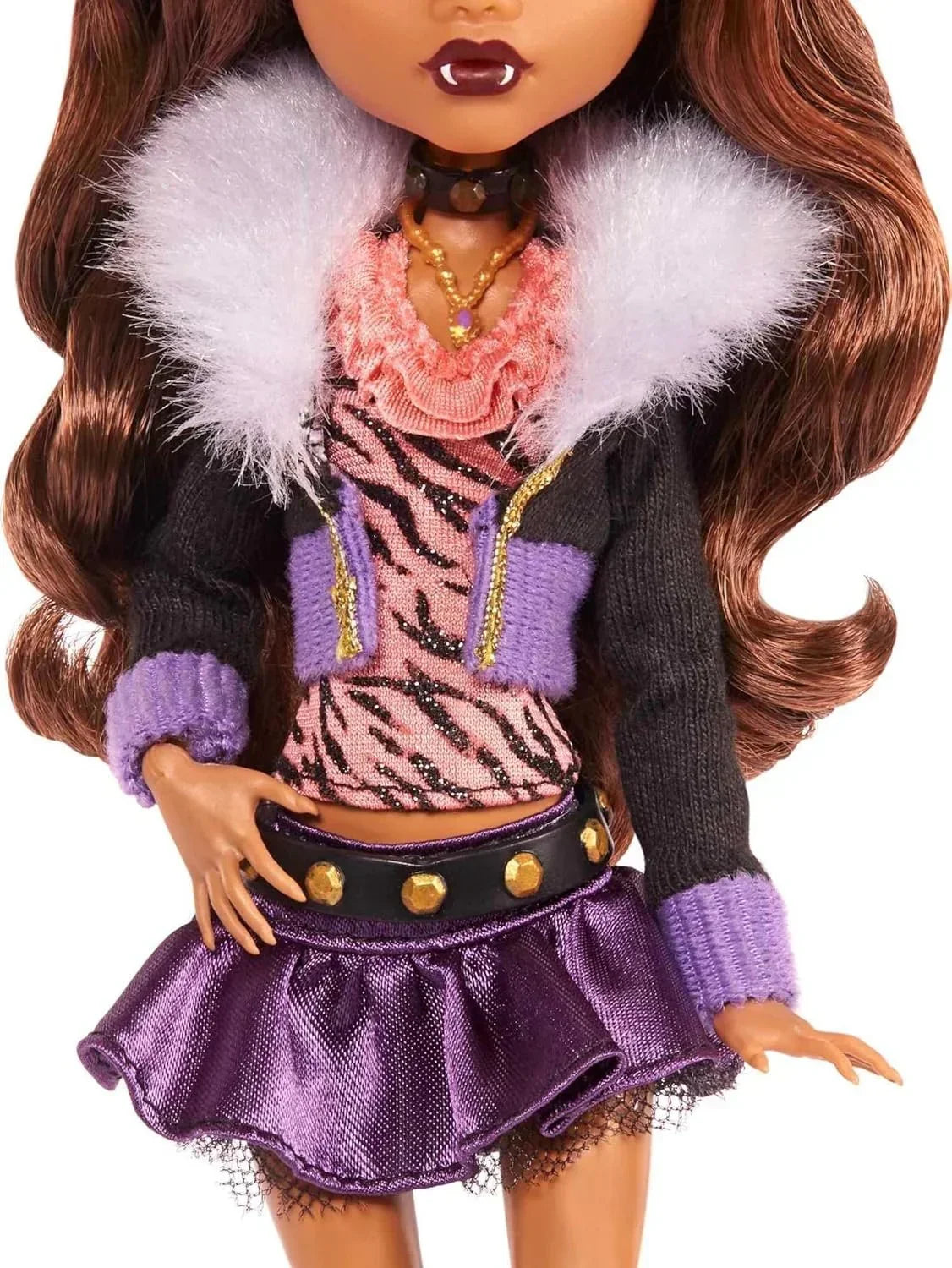 Monster High Clawdeen Wolf Reproduction Doll (10.5 in) Wearing Original Fashion &amp; Shoes, with Pet, Doll Stand &amp; Accessories, Gift for Collectors - Jaiman Toys