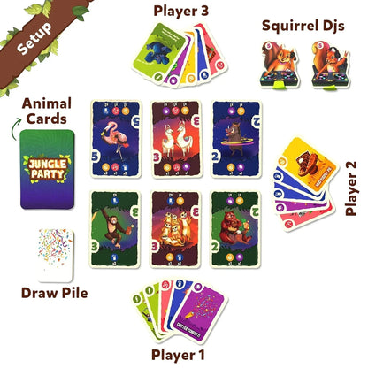 Skillmatics Card Game - Jungle Party, Fun Family Card Game of Strategy & Luck, Party Game, Gifts for Girls & Boys Ages 7, 8, 9 & Up,for kids - Jaiman Toys