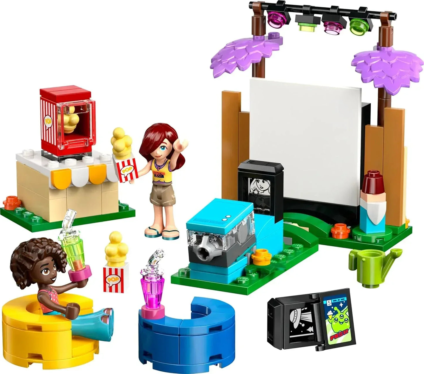 LEGO Friends 42642 Friendship Movie Night Toy for 6+ Year Old Girls - incl. 2 Mini Dolls, a Screen and a Light Brick Projector - Creative Building Set