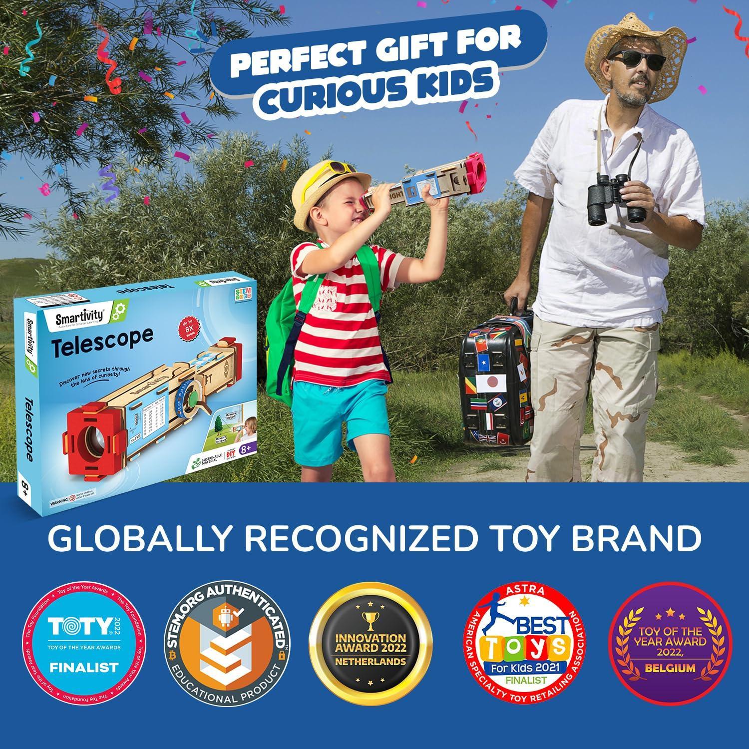 Smartivity Telescope Toy – STEM DIY Science Kit for Kids Aged 8-14 - Jaiman Toys