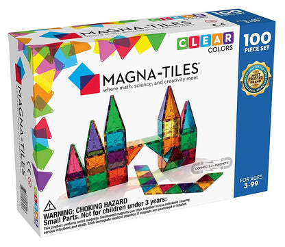 Magna-Tiles 100 Pcs Magnetic Building Toys, Multi Color - Jaiman Toys