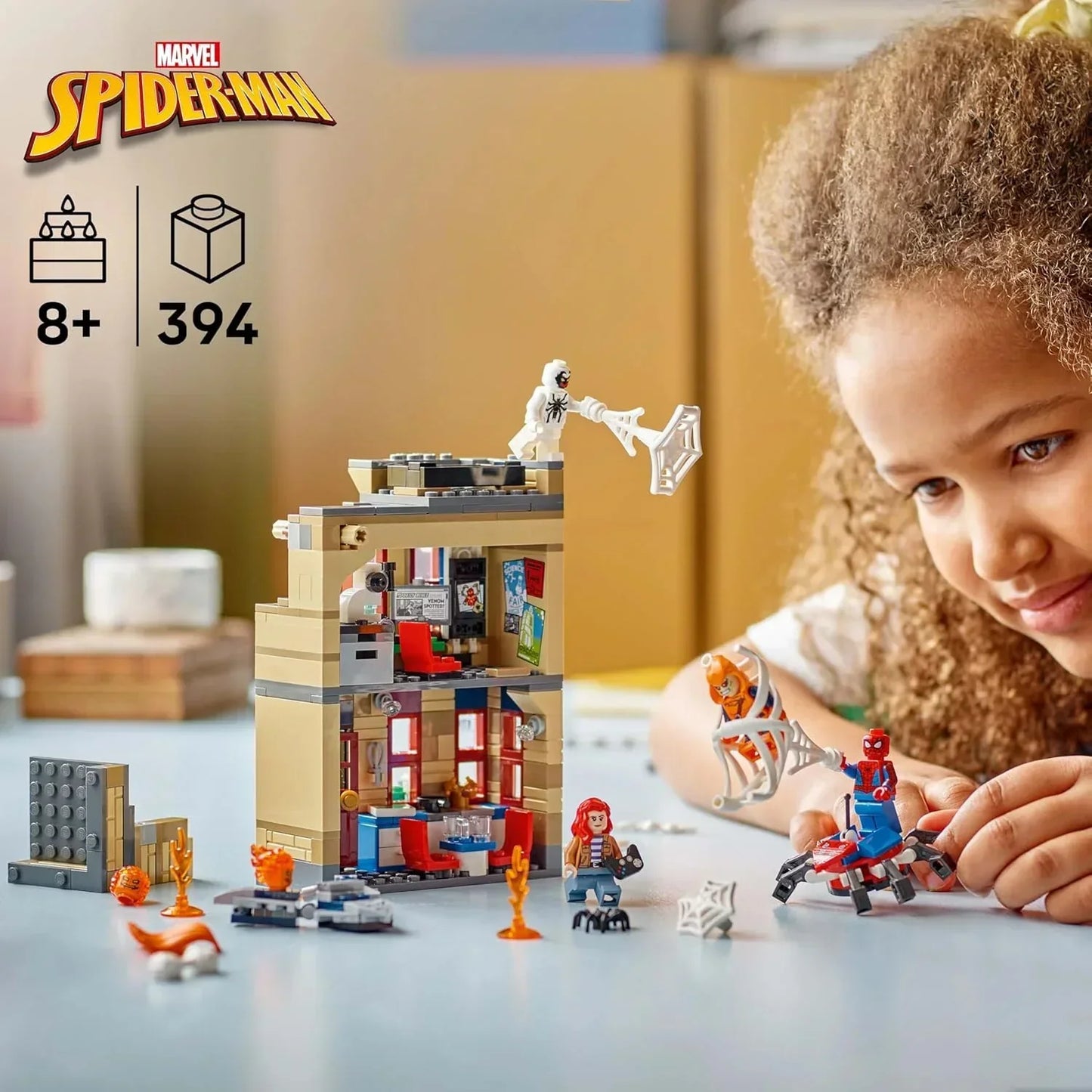 LEGO 76317  Marvel Peter Parkers Apartment Super Hero Battle Building Toy for 8+ Gift for Boys and Girls