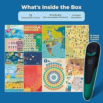 goDiscover Smart Chart Interactive Learning Kit with Talking Pen | Educational Toy for Kids 5–10 Years