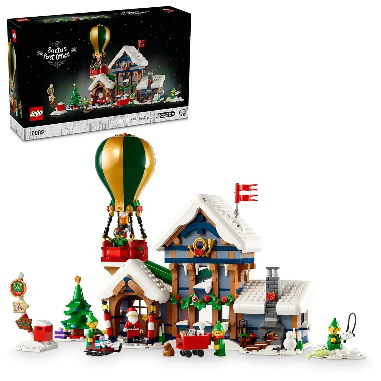 LEGO Icons Santa’s Post Office Building Set 10339 Building Blocks for 18+ Gift