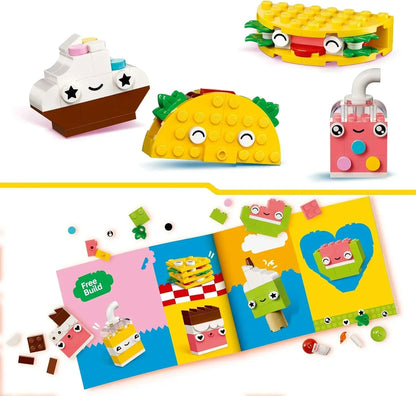 LEGO Classic 11039 Creative Food Friends Playset, Creative Role-Play Toy for Boys and Girls, Assorted Bricks to Build a Cupcake, Ice Cream, Avocado & Taco, Building Set for Kids Aged 4 and Over