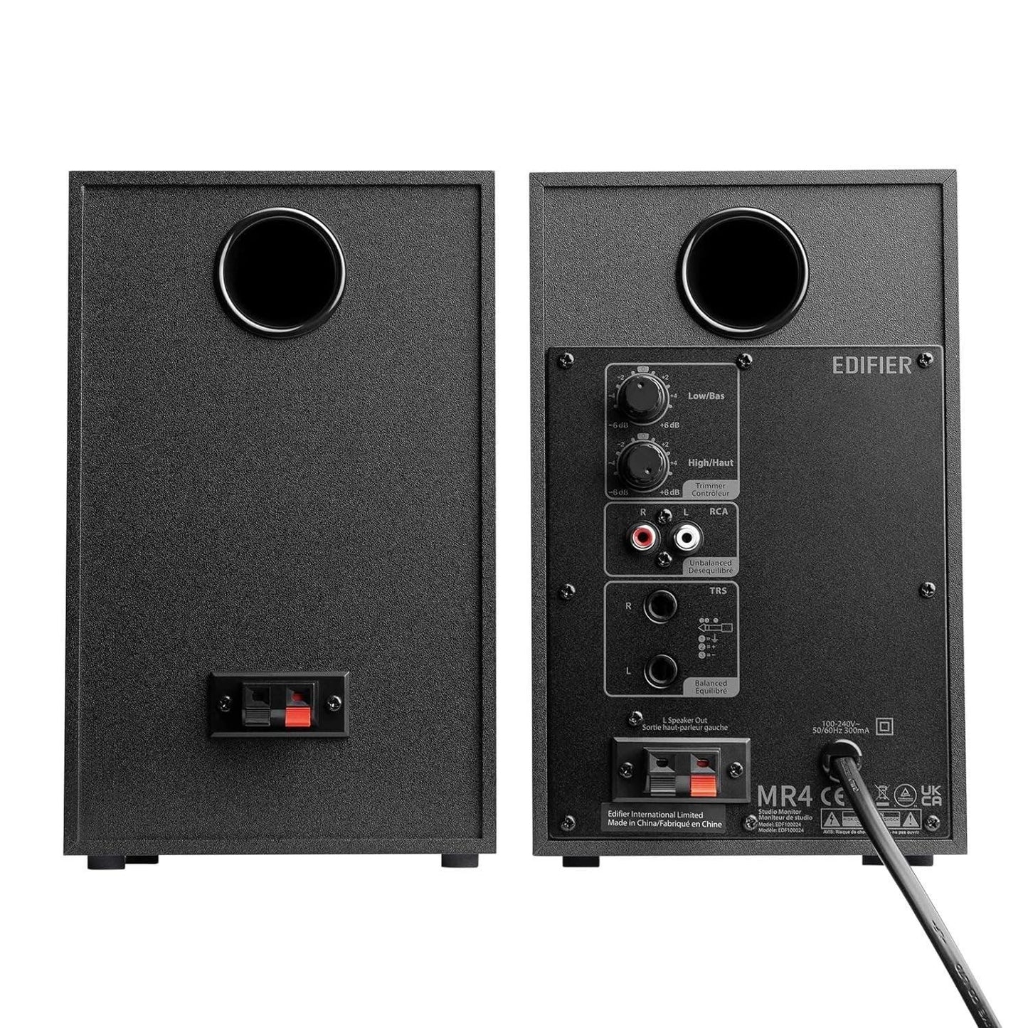 EDIFIER MR4 Powered Studio Monitor Speakers with Supreme Deep Bass, Wooden Enclosure, Dual Mode Sound Effect (Black) - Jaiman Toys