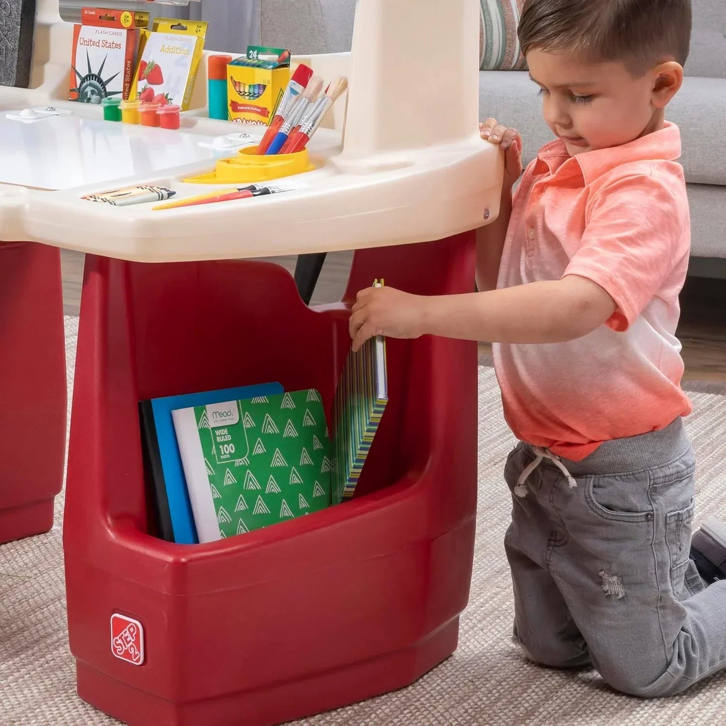 Step2 Deluxe Art Master Desk – Kids Art & Craft Workstation - Jaiman Toys