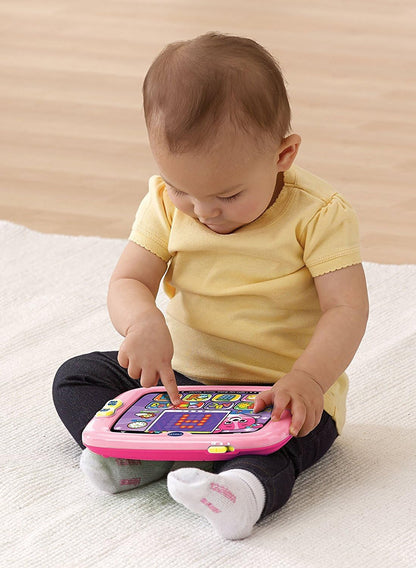 VTech Light-Up Baby Touch Tablet | Interactive Learning Tablet with Lights, Sounds, Music, Letters, Numbers & Pretend Apps | Pink
