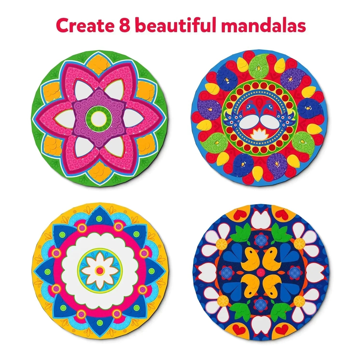 Skillmatics Art Activity - Dot It Mandala Art, No Mess Sticker Art for Kids, Craft Kits, DIY Activity, Scrapbooking, Gifts for Girls & Boys Ages 3, 4, 5, 6, 7, Paper, Multicolor - Jaiman Toys