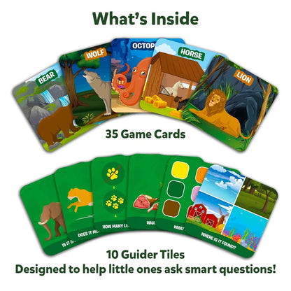 Skillmatics Card Game - Guess in 10 Junior World of Animals for Kids, Boys, Girls, and Families Who Love Board Games and Educational Toys, Travel Friendly, Gifts for Ages 3, 4, 5, 6 - Jaiman Toys