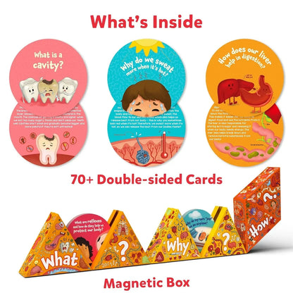 Skillmatics Flash Cards - Science Snippets The Human Body, Learning Resources & Educational Toys for Boys & Girls, Gifts for Ages 7, 8, 9 & Up, 70+ Cards - Jaiman Toys