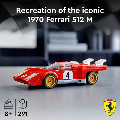 LEGO 76906 Speed Champions 1970 Ferrari 512 M Building Kit (291Pieces) - Jaiman Toys