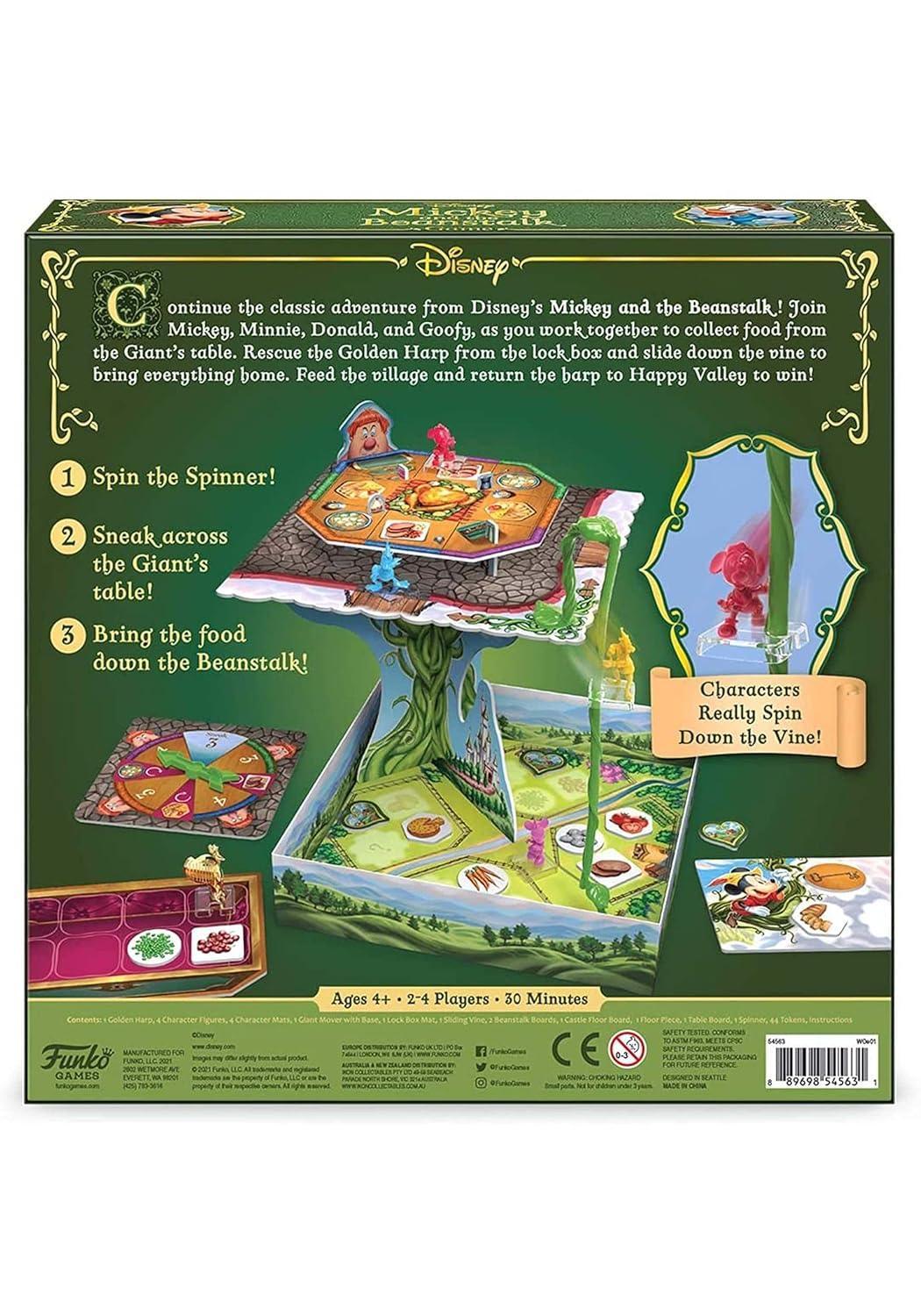 Funko Signature Games: Mickey and The Beanstalk Board Game – Family Strategy Adventure Game for Kids & Disney Fans