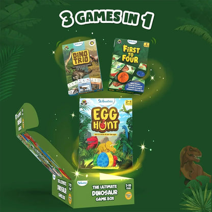 Skillmatics Ultimate Dinosaur Game Box - 3 Family Friendly Games in 1, Perfect for Kids Ages 5 and Up, Great Gift - Jaiman Toys