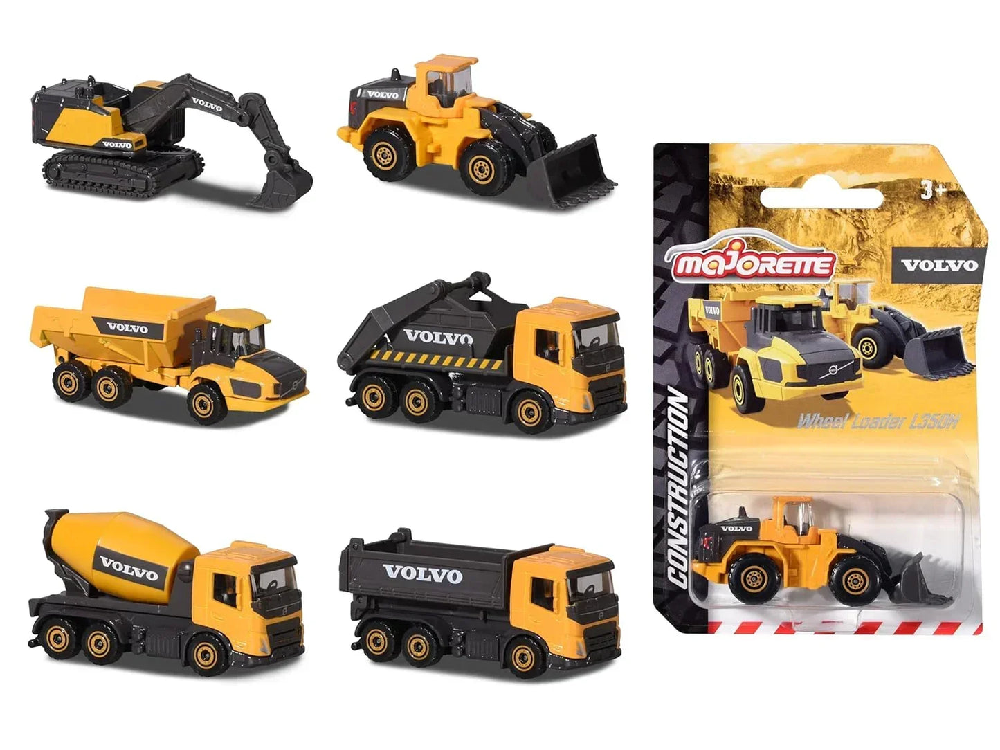 Majorette Volvo Construction Series – Single Pack Die-Cast Vehicle Playset - Jaiman Toys