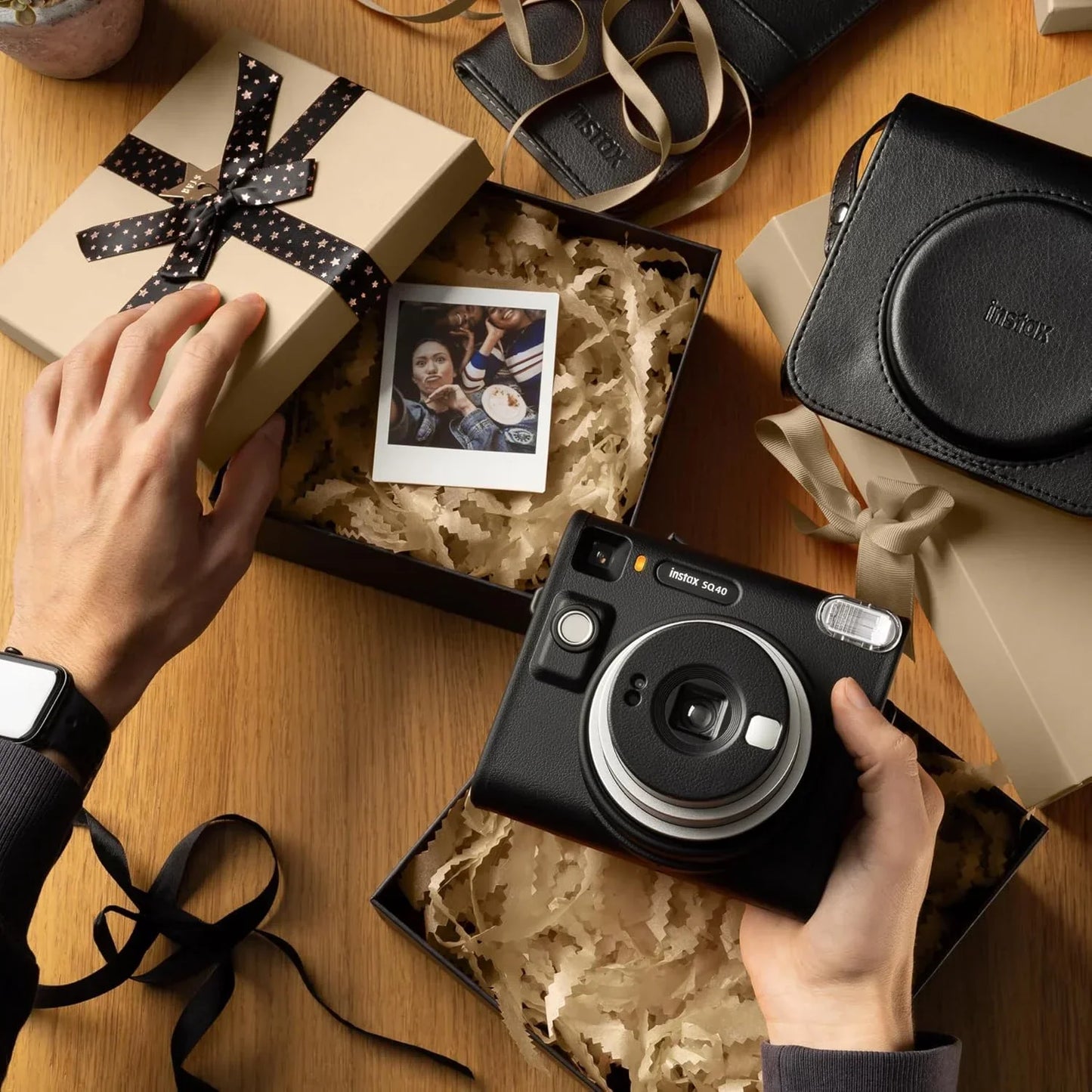 Fujifilm Instax Square SQ40 Black (With Free 10 Film Shot) - Jaiman Toys