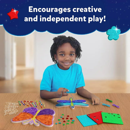 Skillmatics Art & Craft Activity - Super Strings Bugs & Butterflies, Mess-Free Art for Kids, Craft Kits & Supplies, DIY Creative Activity, Gifts for Boys & Girls Ages 6, 7, 8, 9, 10, 11, 12 - Jaiman Toys