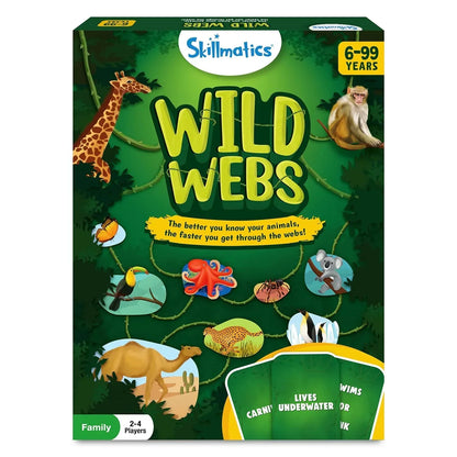 Skillmatics Board Game - Wild Webs, Animal Learning Game, Gifts, Family Friendly Games for Ages 6 and Up,for kids - Jaiman Toys