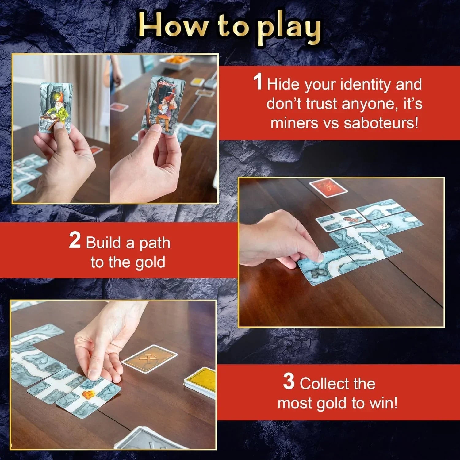 Saboteur Card Game – Hidden Role Strategy Party Game for Adults & Families - Jaiman Toys
