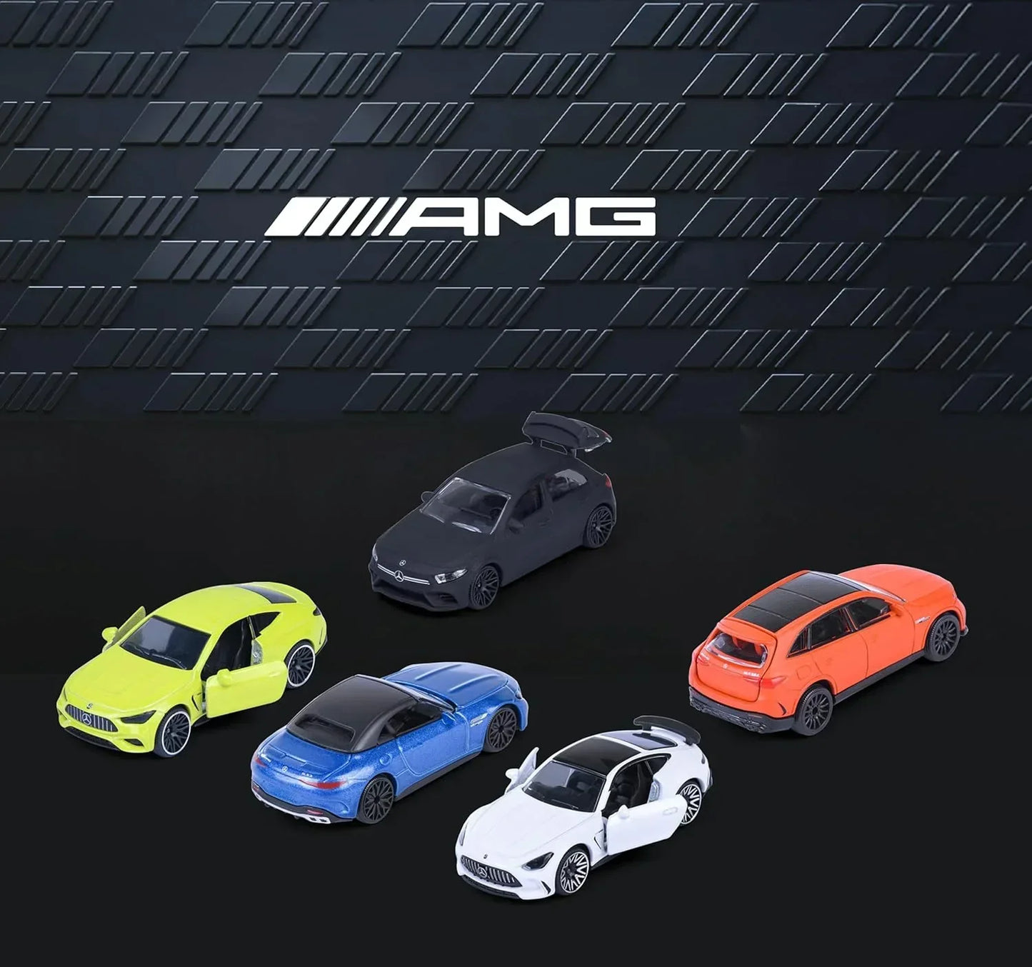 Majorette Mercedes-AMG Die-Cast Car Set (5 Cars) | Official AMG Models | Metal Body | 1:64 Scale | 3+ Years