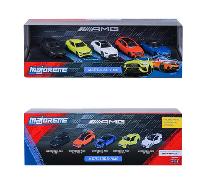 Majorette Mercedes-AMG Die-Cast Car Set (5 Cars) | Official AMG Models | Metal Body | 1:64 Scale | 3+ Years