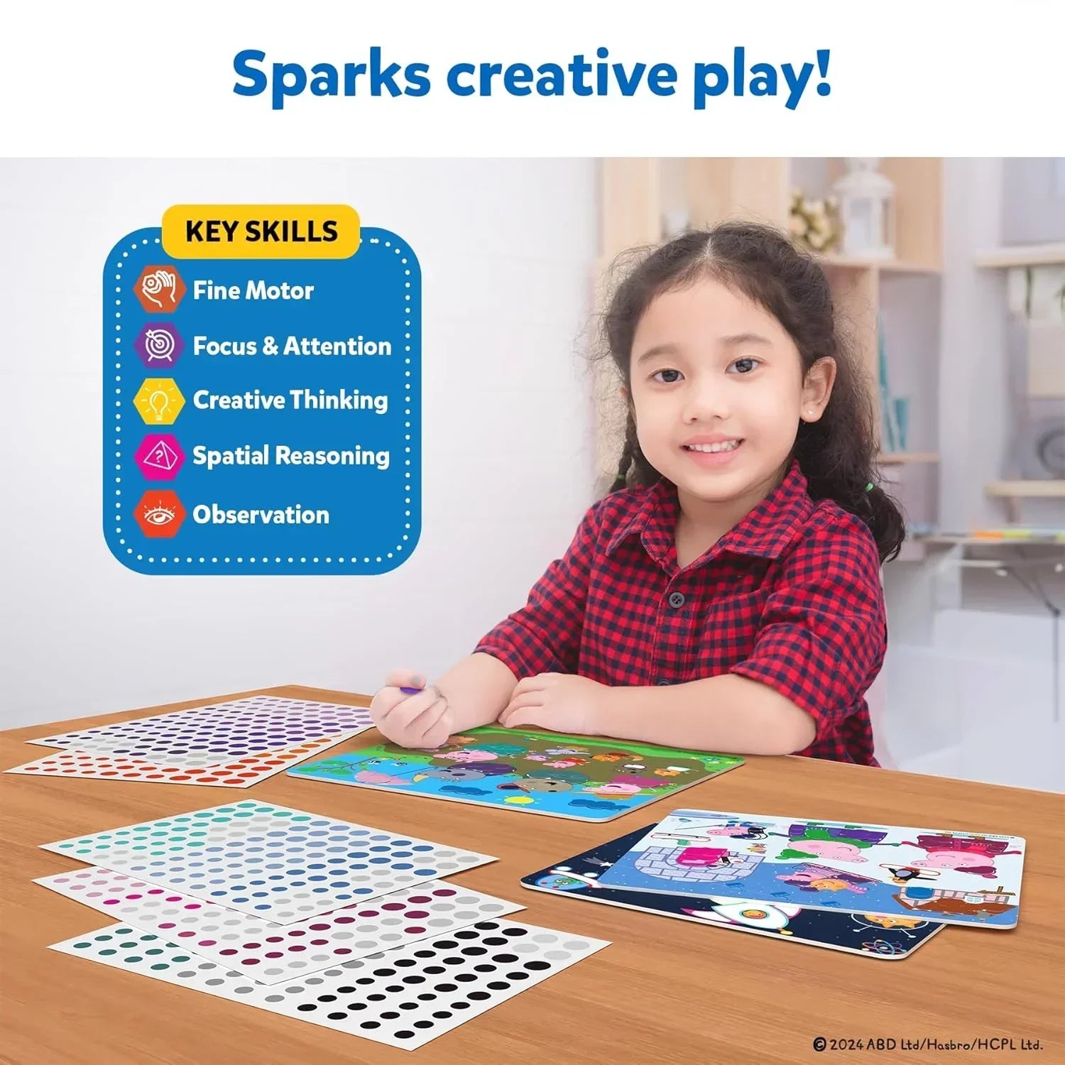 Skillmatics Paper Art Activity - Dot It Peppa Pig, Mess-Free Sticker Art For Kids, Craft Kits, Diy Activity, Gifts For Boys & Girls Ages 3, 4, 5, 6, 7, Travel Toys For Toddlers, Multicolour - Jaiman Toys