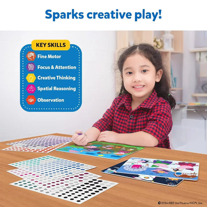 Skillmatics Paper Art Activity - Dot It Peppa Pig, Mess-Free Sticker Art For Kids, Craft Kits, Diy Activity, Gifts For Boys & Girls Ages 3, 4, 5, 6, 7, Travel Toys For Toddlers, Multicolour - Jaiman Toys