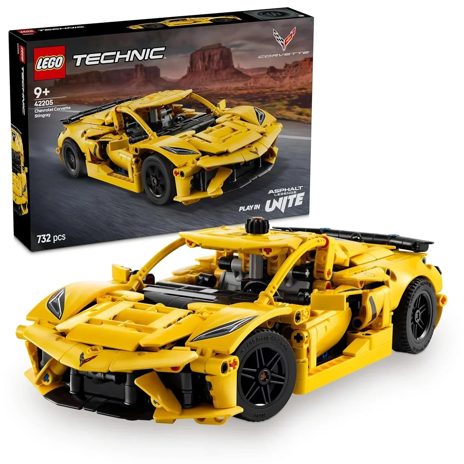 LEGO Technic Chevrolet Corvette Stingray Car Model Kit Vehicle Toy 42205 Building Blocks Toys for 9+ Gift for Boys and Girls - Jaiman Toys