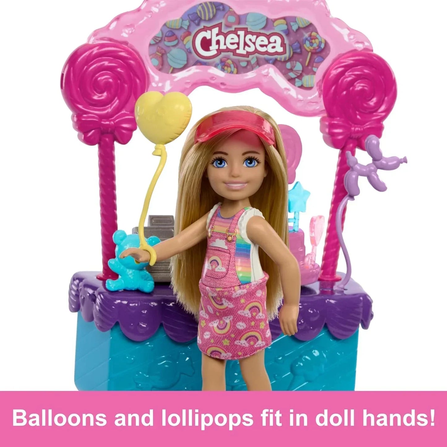 Barbie Chelsea Doll & Lollipop Stand Playset with Accessories, 10-Piece Toy Set from and Stacie to The Rescue Movie - Jaiman Toys