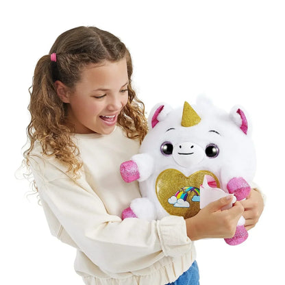 Rainbocorns Unicorn Rescue Surprise, Daxelle - Collectible Plush - Giant Egg, Over 25 Surprises Inside, 35 cm, Cuddle Plush Stuffed Animal, Rings, Stickers,... - Jaiman Toys