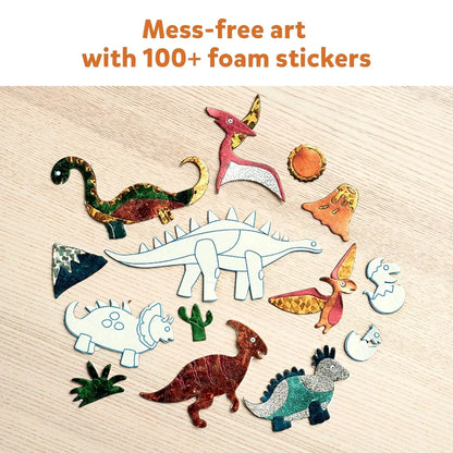 Skillmatics Art & Craft Activity - Foil Fun Dinosaurs, No Mess Art for Kids, Craft Kits & Supplies, DIY Creative Activity, Christmas Gifts for Boys & Girls Ages 4, 5, 6, 7, 8, 9, Travel Toys - Jaiman Toys