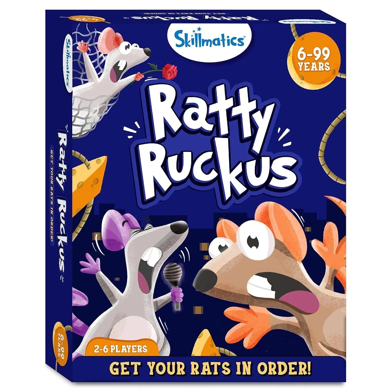 Skillmatics Card Game - Ratty Ruckus, Fun for Family Game Night, Perfect for Board Game Lovers, Gifts for Girls, Boys, Teens, Adults Ages 6, 7, 8, 9 and Up, Tic-Tac-Toe with a Twist - Jaiman Toys