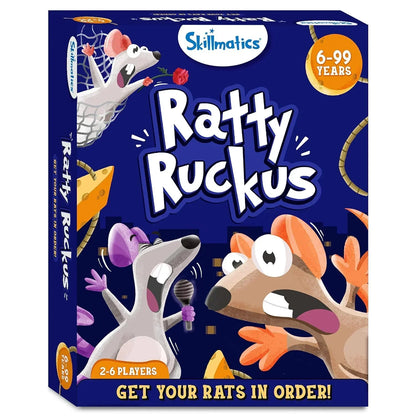 Skillmatics Card Game - Ratty Ruckus, Fun for Family Game Night, Perfect for Board Game Lovers, Gifts for Girls, Boys, Teens, Adults Ages 6, 7, 8, 9 and Up, Tic-Tac-Toe with a Twist - Jaiman Toys