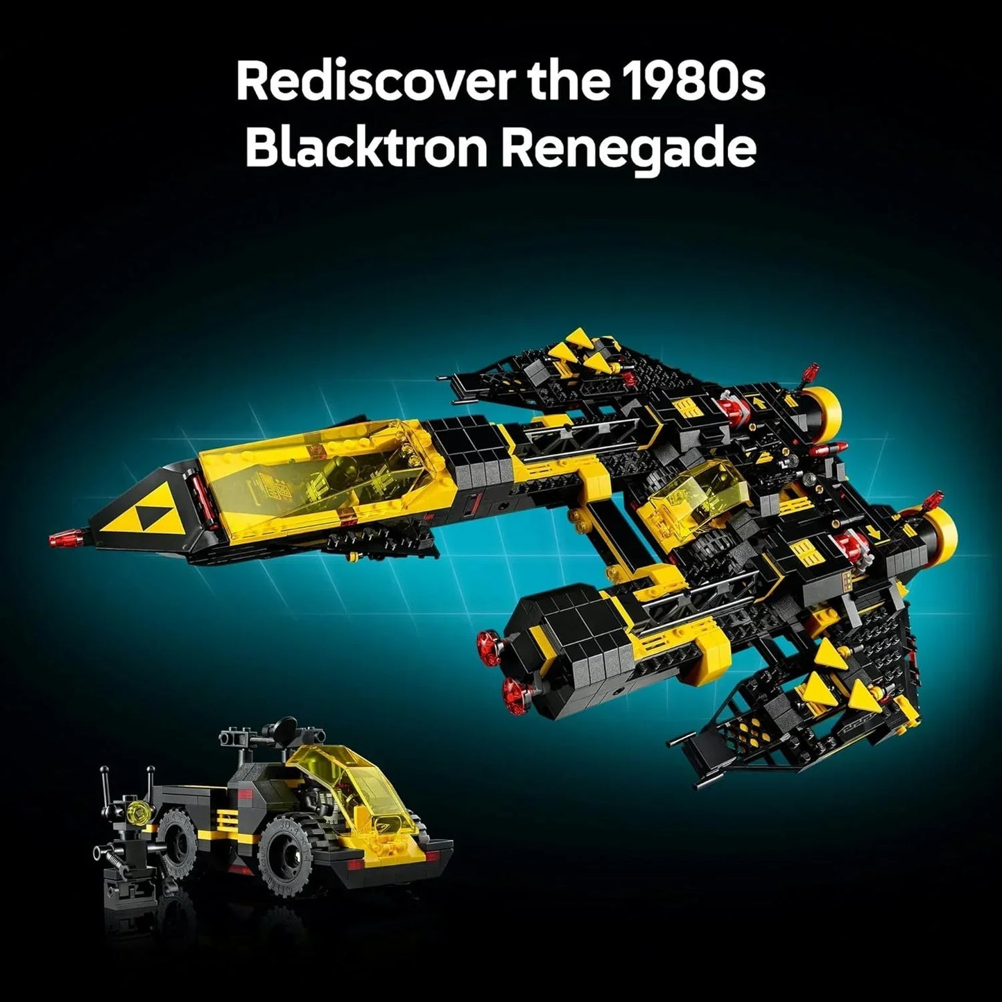 LEGO 10355 Icons Blacktron Renegade - DIY Kit for Adults 18+ - Building Blocks for Men and Women - Collectible Set for Adult Fans - Creative Gift Idea for Birthdays