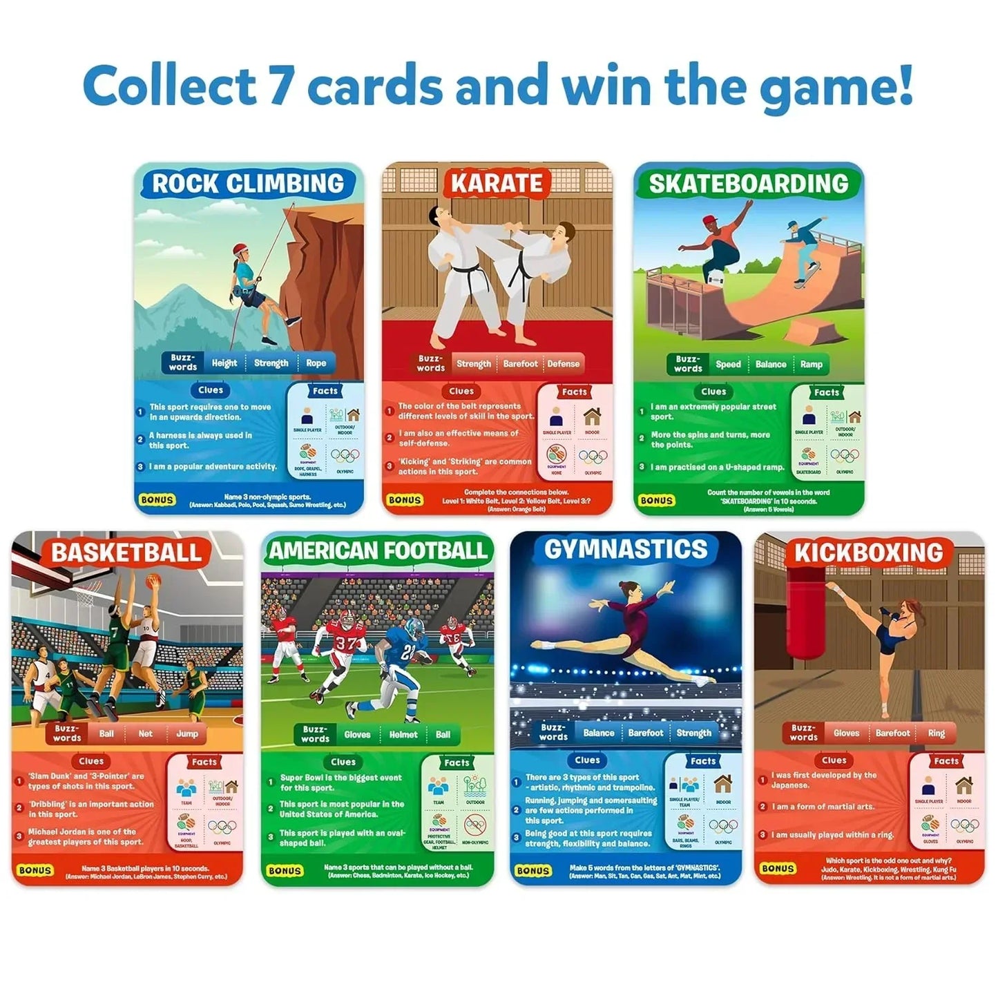 Skillmatics Card Game - Guess in 10 Sports, Perfect for Boys, Girls, Kids, and Families Who Love Board Games and Educational Toys, Travel Friendly, Gifts for Ages 6, 7, 8, 9 - Jaiman Toys