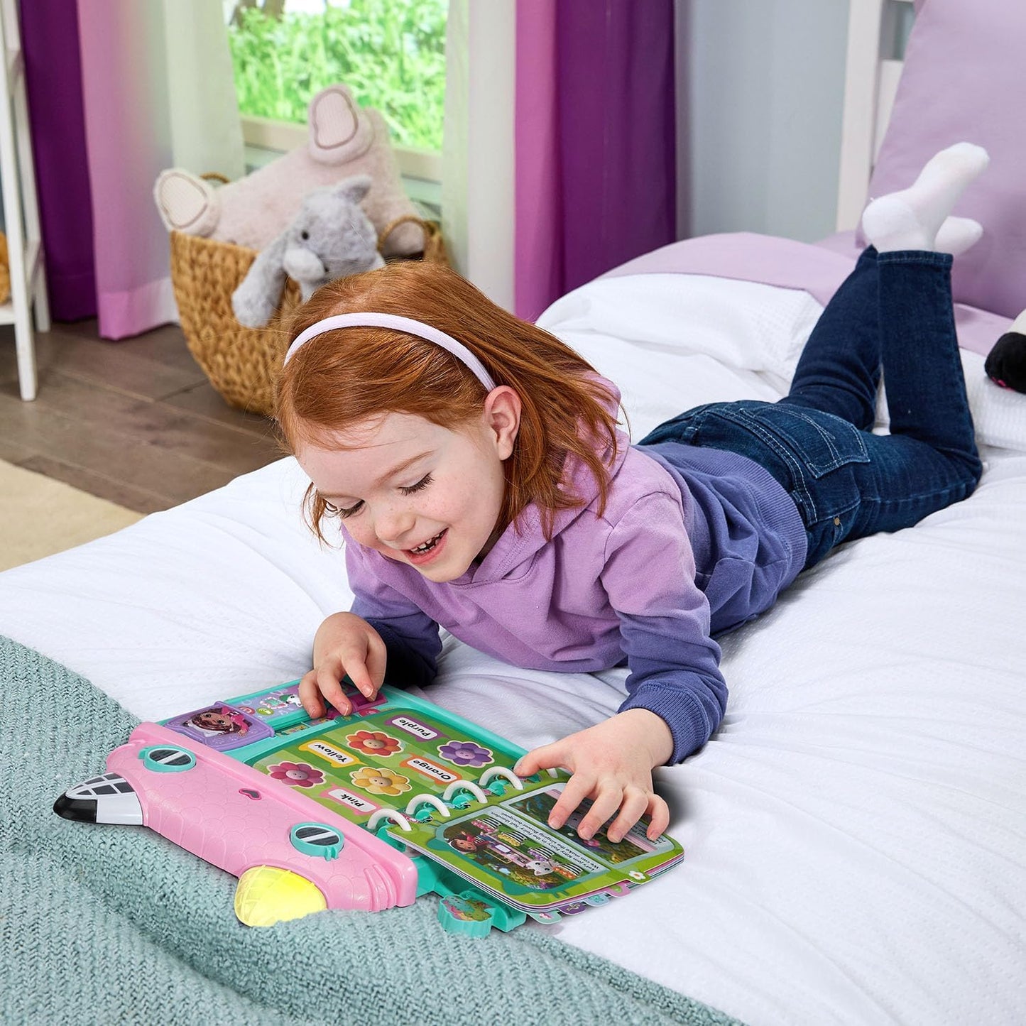 VTech Gabby's Dollhouse Cat-a-Vator Discovery Book | Interactive Learning Book with Stories, Music, Vocabulary & Lights for Kids 3+