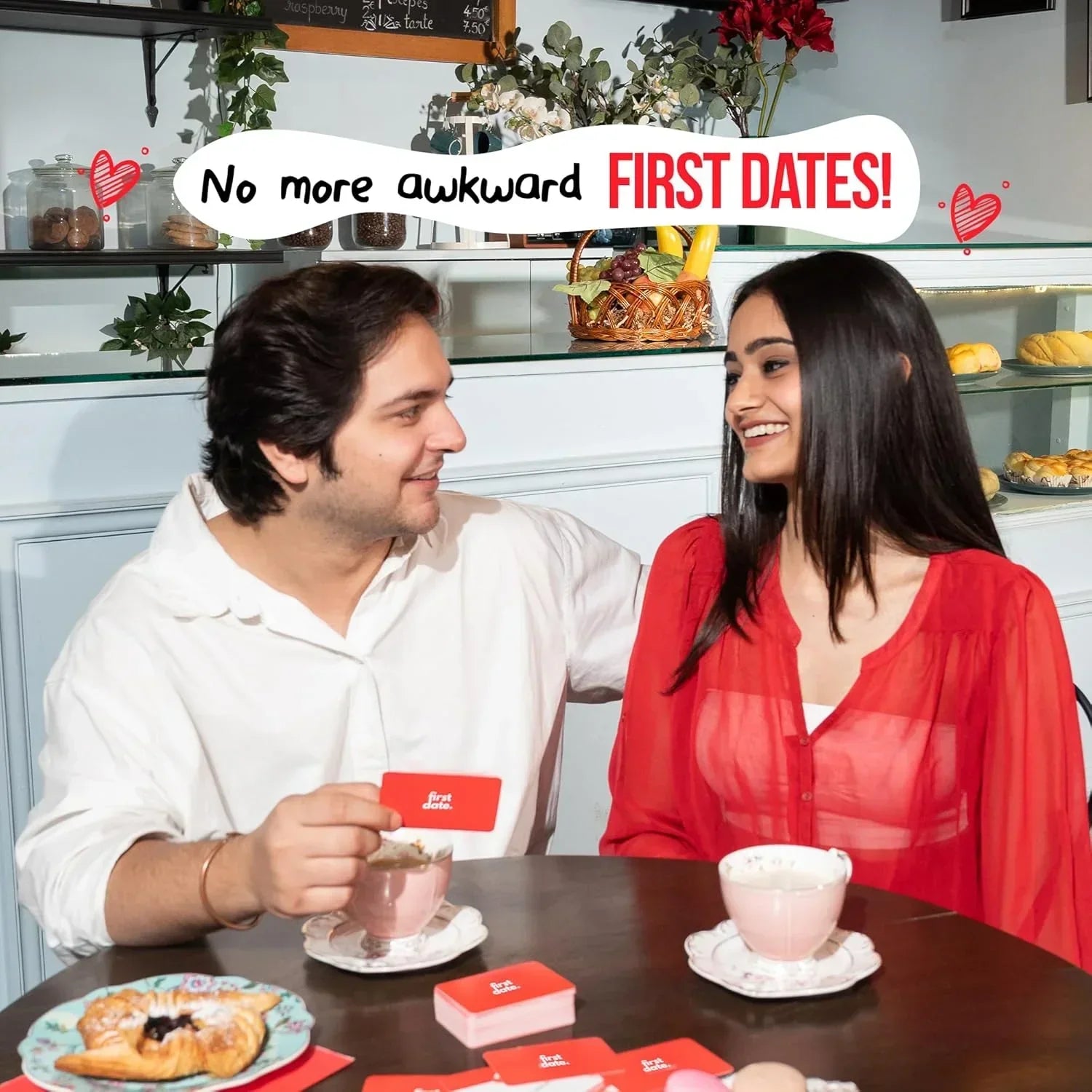 First Date: The Ultimate Card Game for Couples | 70 Honest Questions for Meaningful Conversations - Jaiman Toys