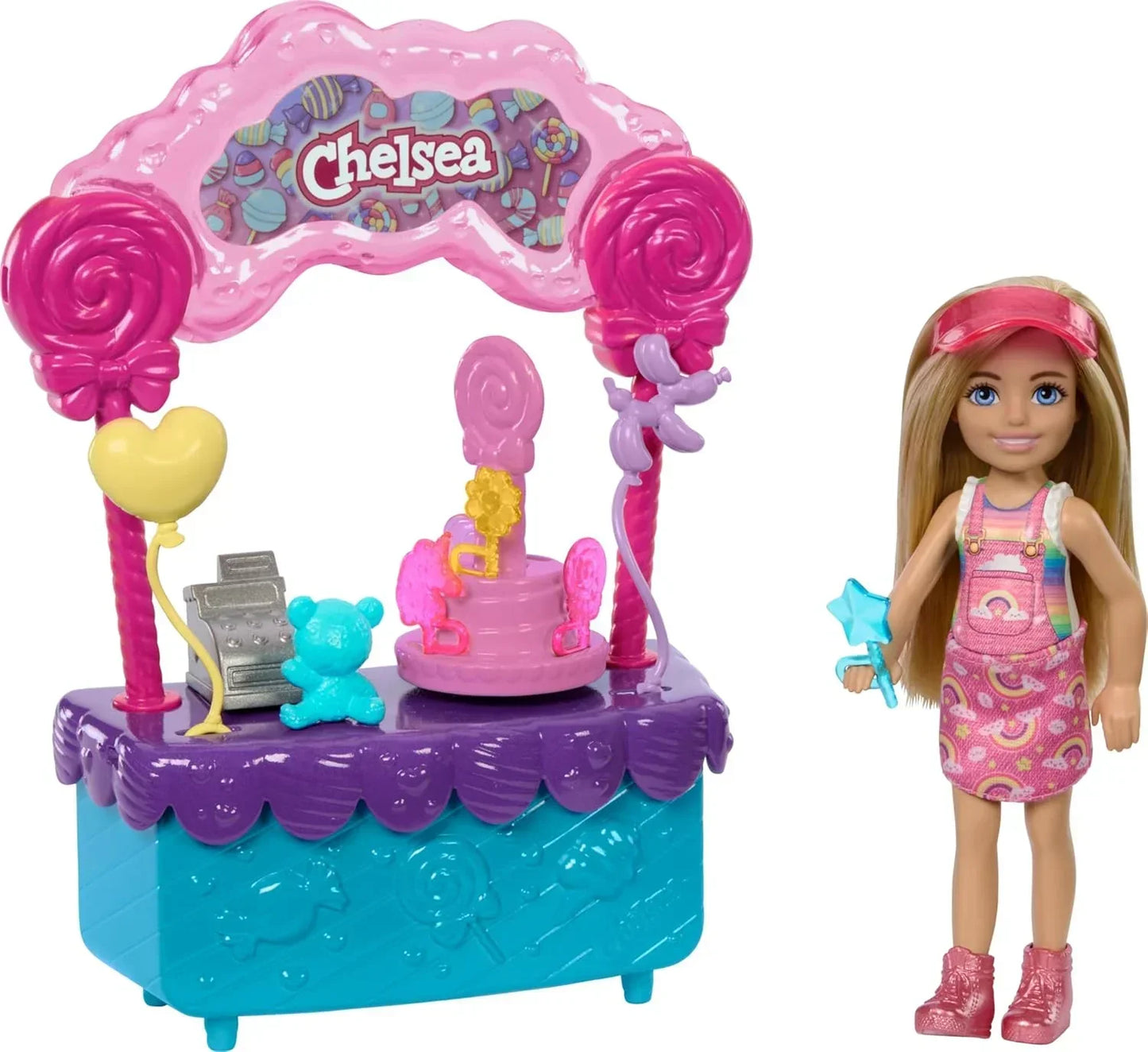 Barbie Chelsea Doll & Lollipop Stand Playset with Accessories, 10-Piece Toy Set from and Stacie to The Rescue Movie - Jaiman Toys