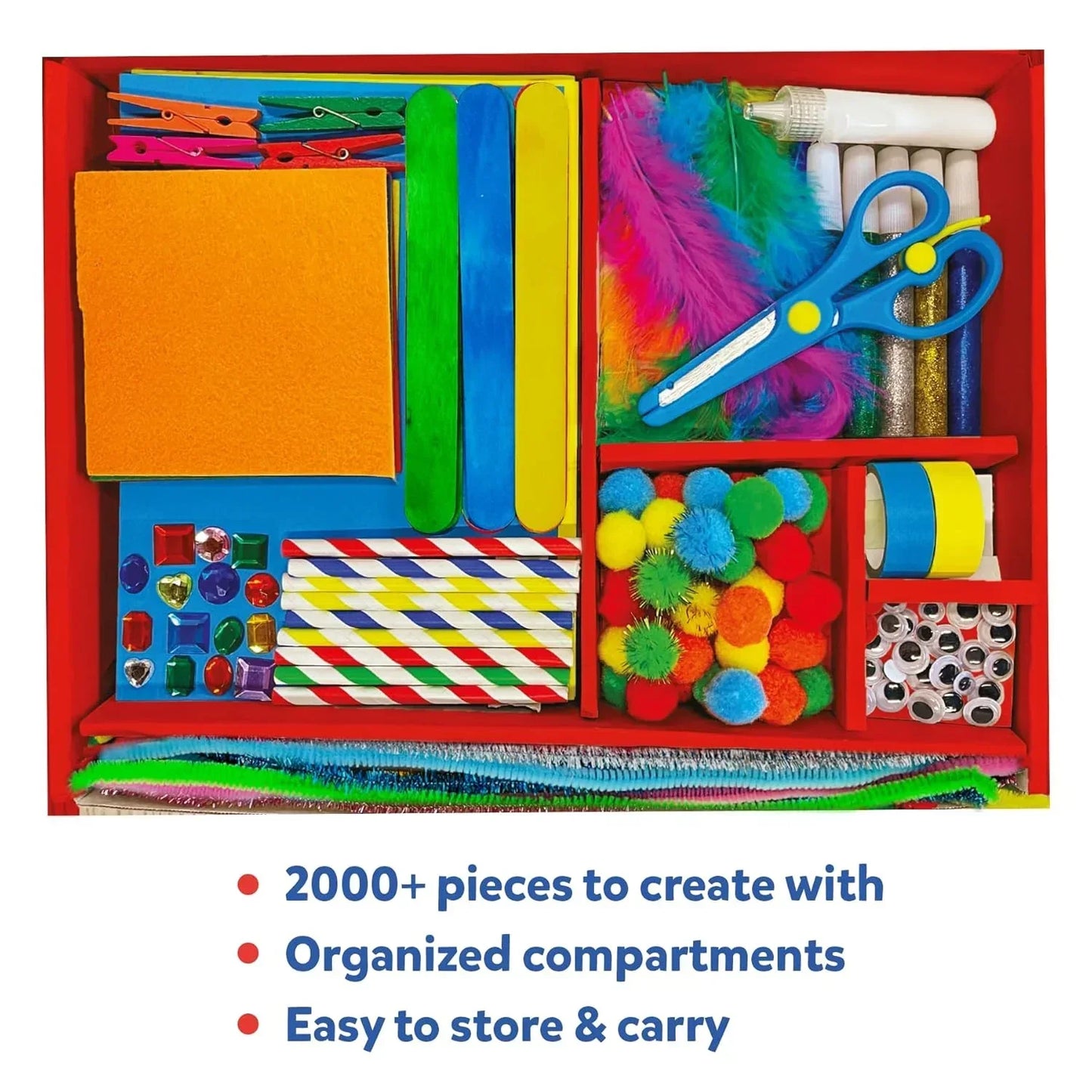 Skillmatics Ultimate Art & Craft Kit – 2000+ Pieces, Multicolor DIY Set for Kids 6-13 - Jaiman Toys