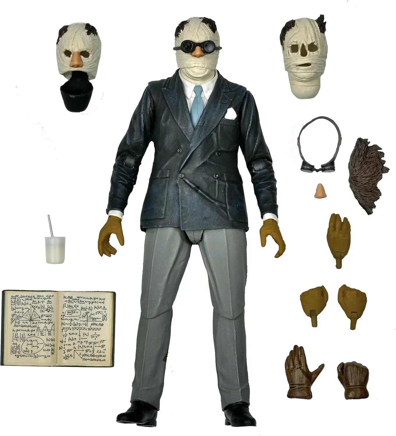 NECA - Universal Monsters - 7” Scale Action Figure - Ultimate Invisible Man Figure (Color) - Jaiman Toys