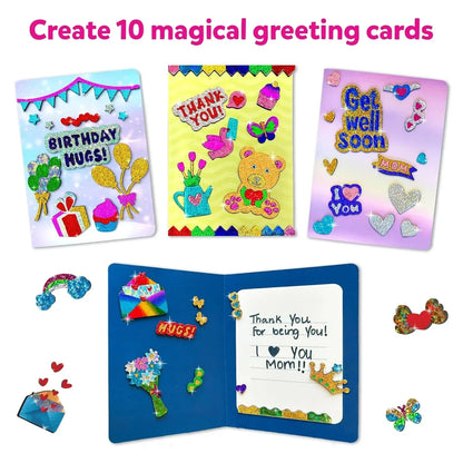 Skillmatics Art & Craft Activity-Foil Fun Card Making Set, No Mess Art for Kids, Craft Kits & Supplies, DIY Creative Activity, Gifts for Girls & Boys Ages 4, 5, 6, 7, 8, 9, Travel Toys - Jaiman Toys