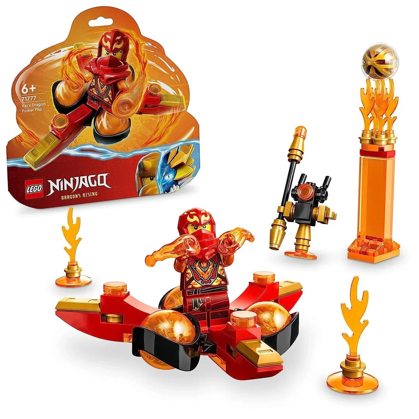 LEGO 71777 NINJAGO Kais Dragon Power Spinjitzu Flip - Jaiman Toys