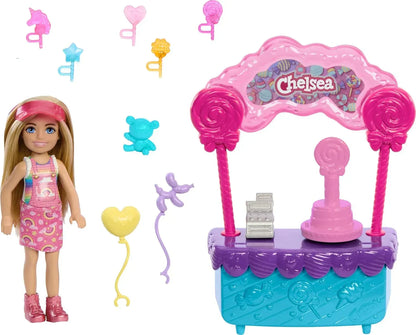 Barbie Chelsea Doll & Lollipop Stand Playset with Accessories, 10-Piece Toy Set from and Stacie to The Rescue Movie - Jaiman Toys