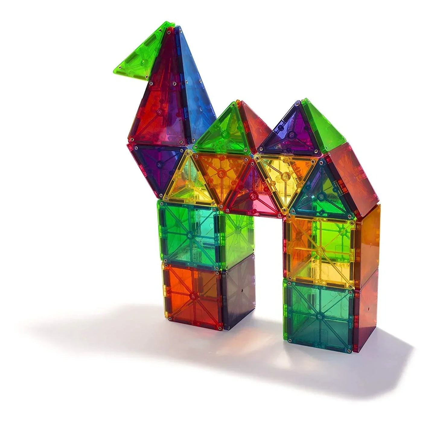 Magna-Tiles 100 Pcs Magnetic Building Toys, Multi Color - Jaiman Toys